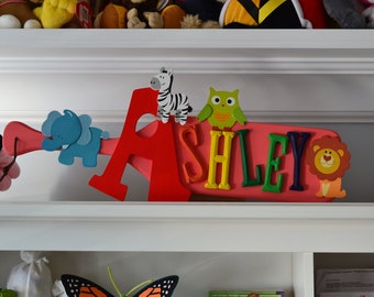 Personalized Name Plaque - Animal Theme