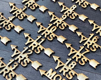 Wooden growth chart markers