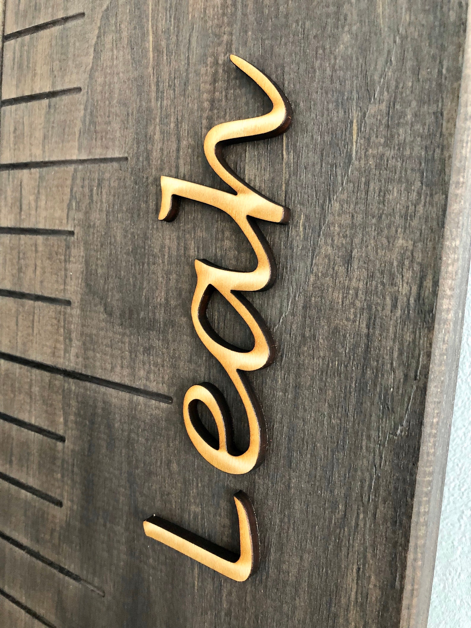 Personalized Wooden Growth Chart Wooden Growth Ruler Wood Etsy