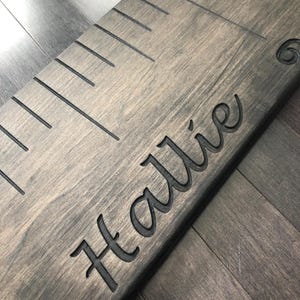 Personalized Engraved Wood Growth Chart Ruler