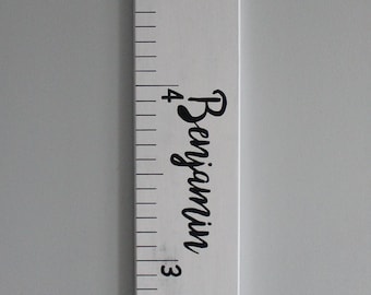 custom personalized wooden growth chart wooden growth ruler wood growth chart Painted name Painted numbers Painted lines