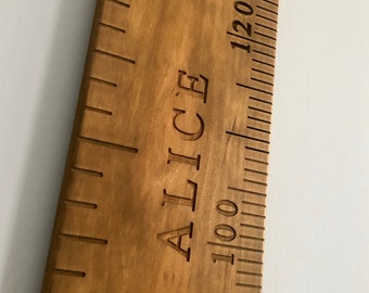 School Ruler Growth Chart wooden growth ruler wood growth chart engraved name engraved numbers engraved lines