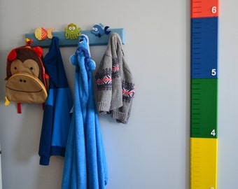 Wooden Growth Chart - Lego inspired