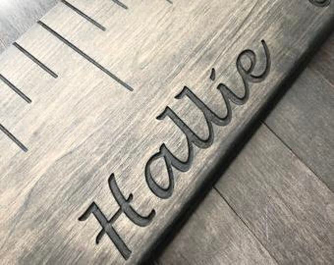 Custom Personalized Wooden Growth Chart Wooden Growth Ruler Wood Growth