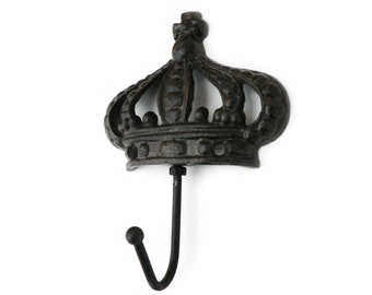 Clayre & Eef "Krone" wall hook cast iron cottage