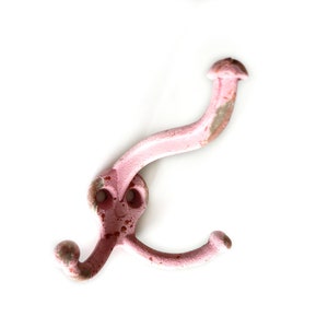 Coat hook em2439 wall hook triple hook shabby-used country house vintage rose