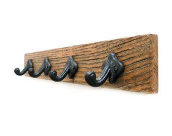 Armoire HISPANIOLA avec 4 patères vieux bois de chêne