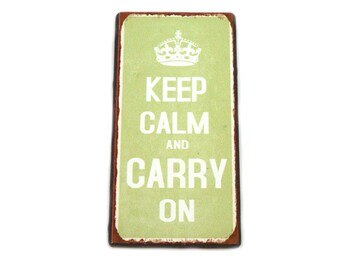 Magnet Magnet with saying 'Keep Calm and Carry on' 10 x 5 cm
