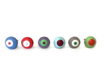 Furniture knob knob round colorful ceramic