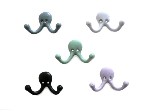 Tradineur - Pack de 2 ganchos adhesivos con forma de pulpo