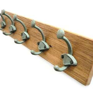 ESMERALDA Armario con 5 ganchos de madera recuperada de roble | Etsy