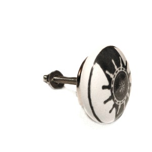 Poignée de meuble bouton de porte poignée de tiroir céramique maritime 4 cm blanc