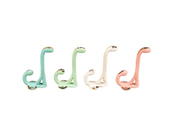 Sass & Belle hook coat hook long hook shabby boudoir BOU166 country house colorful green, turquoise, white, pink