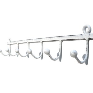 Set of 6 hooks for coat hooks Industrial simply shabby white