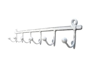 Set of 6 hooks for coat hooks Industrial simply shabby white