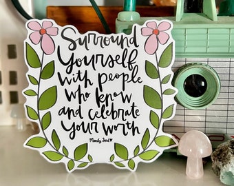 Hand-Drawn Encouraging Quote Sticker | Waterproof Vinyl Decal