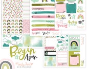 Begin Again Printable Scrapbooking Kit | Planner Stickers | Art Journaling | Paper Crafting | Scrapbooking
