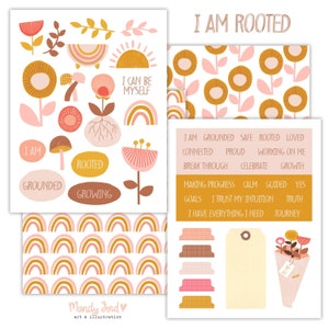 I Am Rooted Printable Scrapbooking Kit | Planner Stickers | Art Journaling | Paper Crafting | Scrapbooking