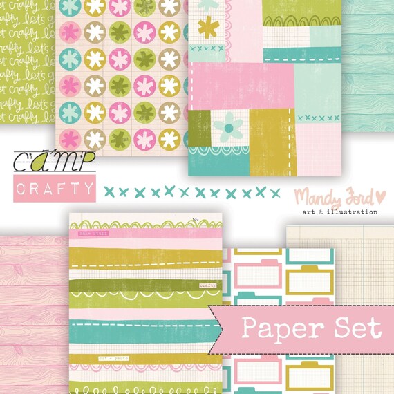 Camp Crafty Printable Paper Kit Papercrafting Printable - Etsy México
