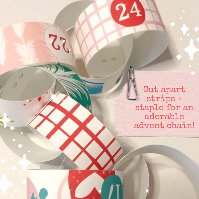 Advent Chain Printable | Christmas Craft | Holiday Printable | Holiday ...