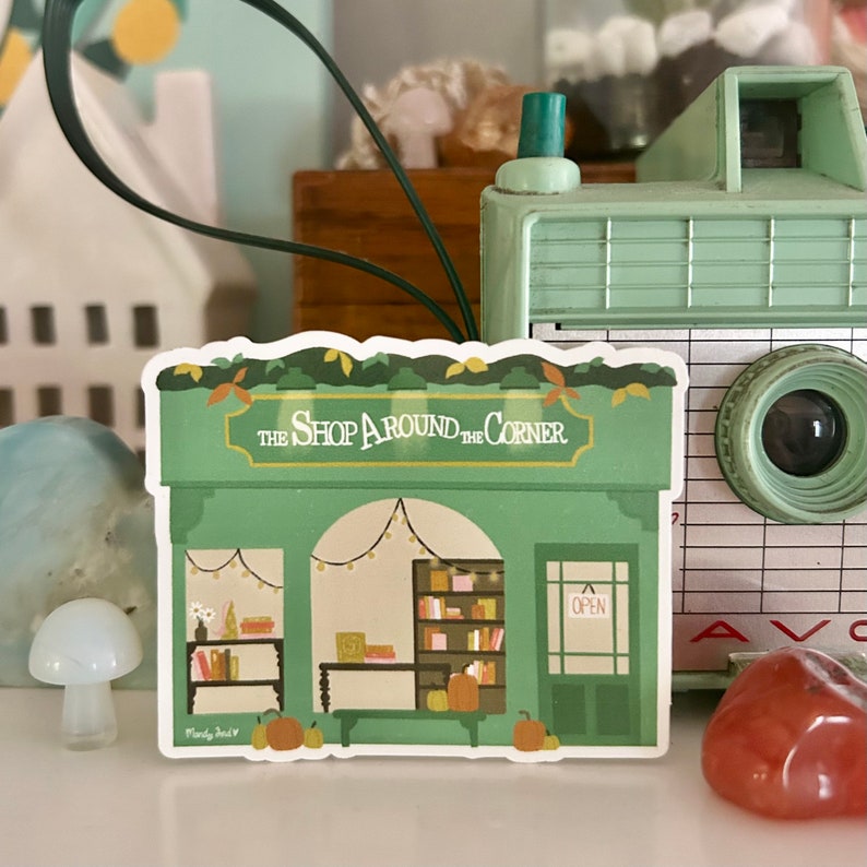 Fall Shop Around the Corner Sticker | You've Got Mail Fall Decal ...
