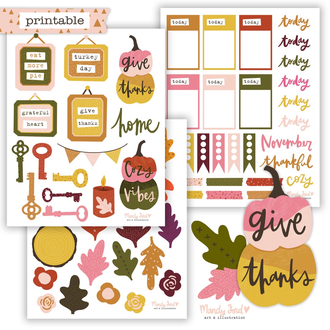 thanksgiving-printable-scrapbooking-kit-autumn-stickers-printable-stickers-planner-stickers-paper-crafting-etsy