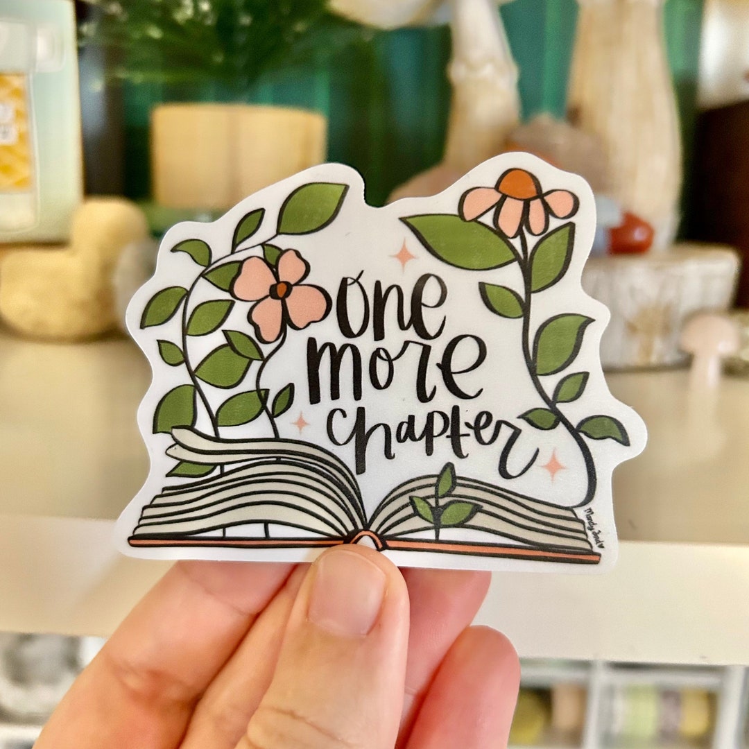 Bookish Sticker One More Chapter Book Sticker Reading Sticker Bookish ...