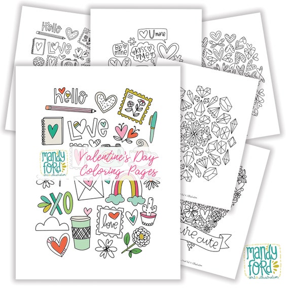 PRINTABLE Valentine's Day coloring pages coloring book