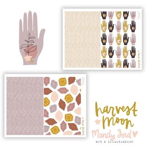 Harvest Moon Autumn Printable Scrapbooking Kit | Printable Stickers ...