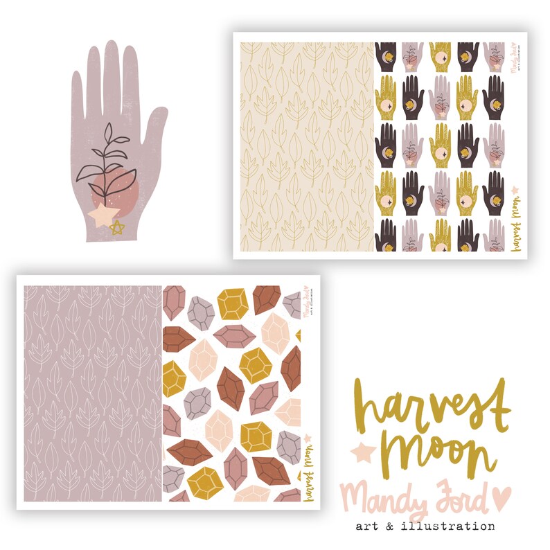 Harvest Moon Autumn Printable Scrapbooking Kit Printable - Etsy