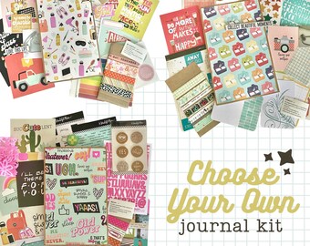 Custom Blank Journal Kit | Junk Journal | Ephemera Kit | Mixed Media | FREE shipping