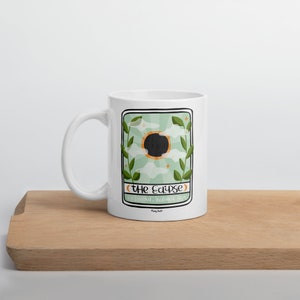 Richmond Indiana 2024 Solar Eclipse Mug Illustrated Eclipse Art Tarot Card Coffee Mug Eclipse Gift Coffee Lover Gift 2024 Eclipse Souvenir image 3