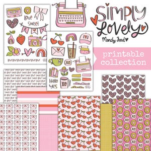 Kit de scrapbooking imprimable pour la Saint-Valentin | Imprimable pour la Saint-Valentin | Stickers pour agenda | Journal artistique | Créations en papier | Scrapbooking