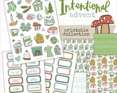 Intentional Advent Printable Kit | Journaling Stickers, Papercraft (PDF)