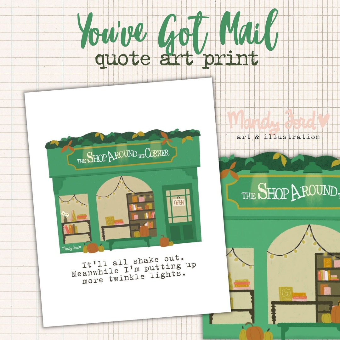 You've Got Mail Print | Shop Around the Corner Illustration - Etsy