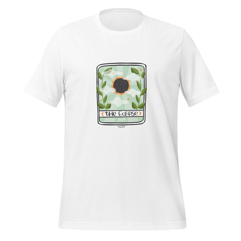 2024 Solar Eclipse Unisex T-Shirt Eclipse Gift Solar Eclipse Tarot Card Artwork Eclipse Souvenir Total Solar Eclipse 2024 Eclipse T-Shirt image 2