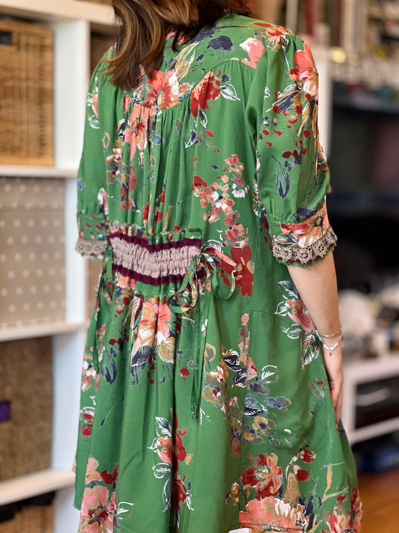 Boho tunic for Anne green gypsy roses katarina Hippie style Boho clothing Tunic dress Bohemian clothing Boho style dresses image 9