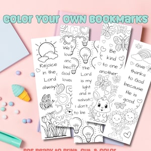 Bookmarks Bible Verse Bookmark to Color Your Own Christian Bookmarks