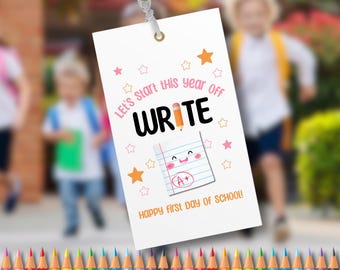 Etiqueta de regalo imprimible para regreso a clases, etiqueta para bolsa de regalos imprimible, etiqueta para bolsa de regalos para regreso a clases, etiqueta imprimible para maestros
