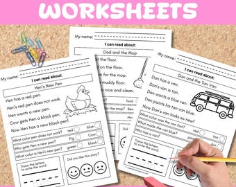 Reading Worksheets: 20-Page Printable PDF for Young Readers