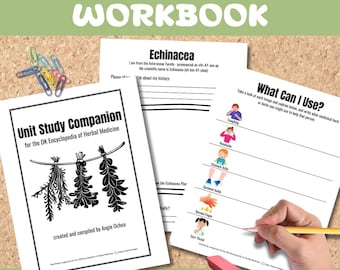 ハーブ療法ワークブック - ホームスクールユニットスタディ - 印刷可能な92ページのPDF