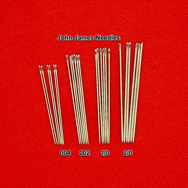 6 of Each Size John James Blunt End Harness Needles, 24 total