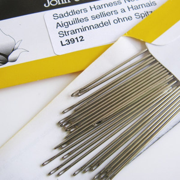 John James Blunt End Harness Needles, the best for leather, 25 needles per package