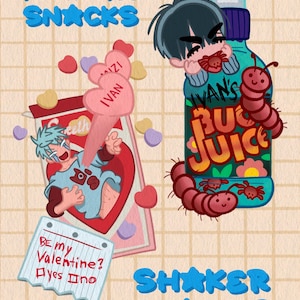 Ivantill Snacks Shaker Charms Keychains / Ivan and Till Alien Stage