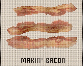 Makin' Bacon Cross Stitch Pattern