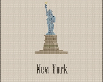 New York Statue of Liberty Cross Stitch Pattern