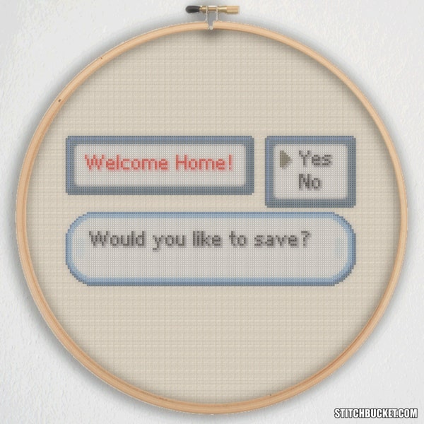 Welcome Home! Would You Like To Save? - Cross Stitch Pattern