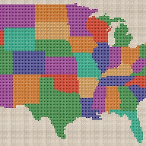 Modèle de point de croix des États-Unis d’Amérique