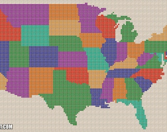 United States of America Cross Stitch Pattern