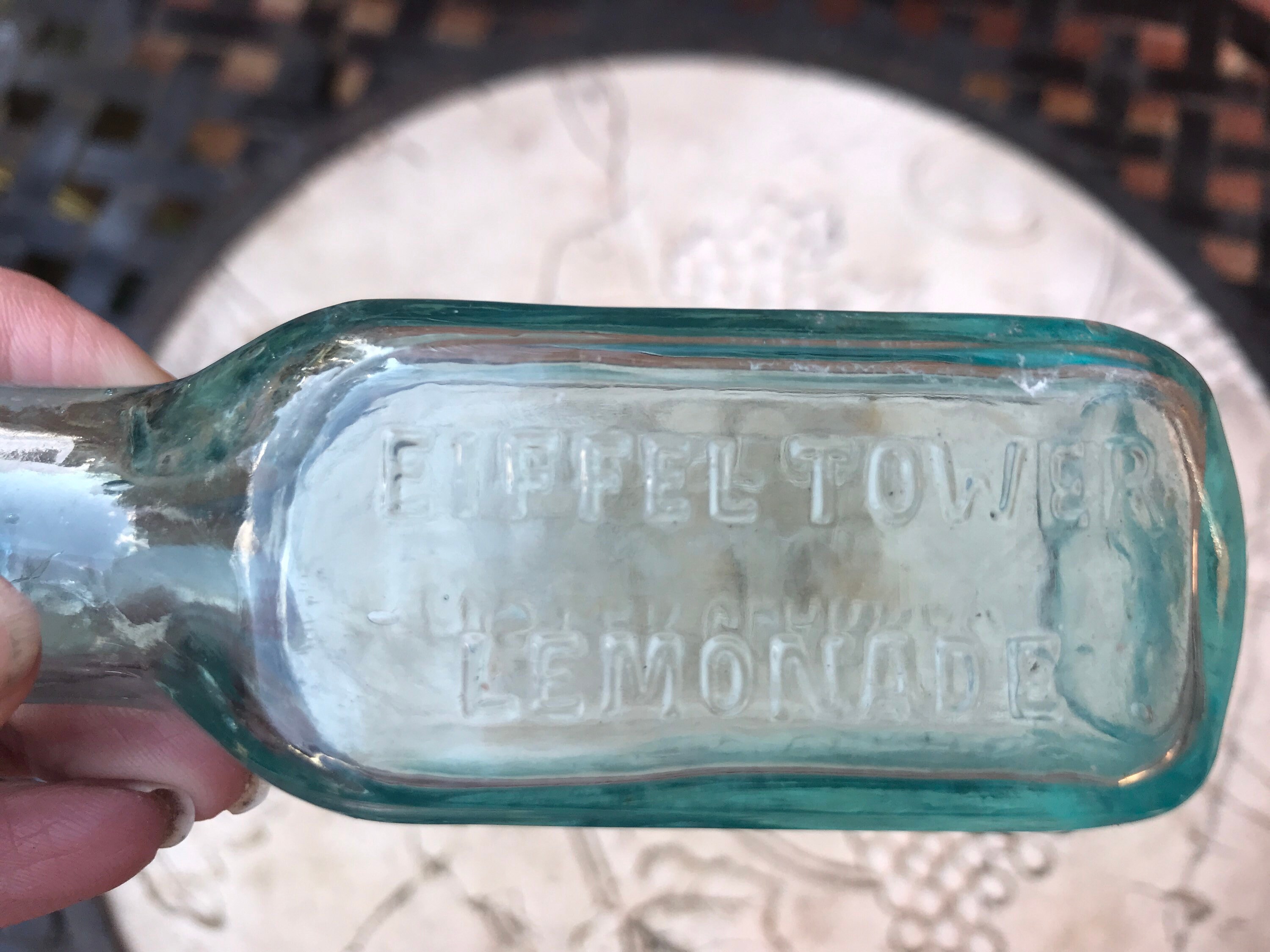 Vintage Glass Eiffel Tower lemonade bottle Foster Clark Ltd Etsy